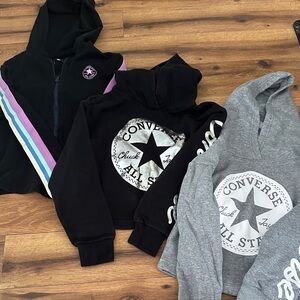 Converse Kids' Black, Gray, and Multicolor Hoodies
